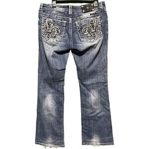 Miss Me Women's Easy Bootcut Jeans Embroidered Blue Size‎ 29